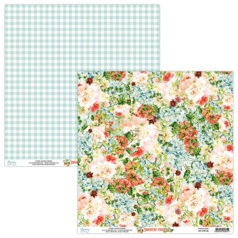 Mintay Country Fair 12x12 Inch Scrapbooking Paper Set (MT-CTR-07)