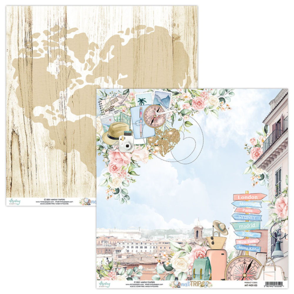 Mintay Next Trip 6x6 Inch Scrapbooking Paper Pad (MT-NEX-08) Mintay Next Trip 6x6 Inch Scrapbooking Paper Pad (MT-NEX-08)