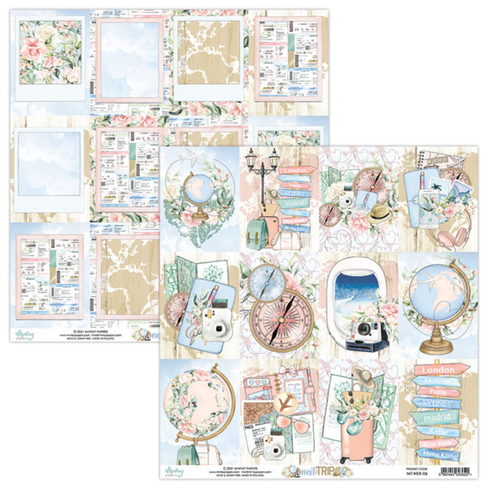 Mintay Next Trip 6x6 Inch Scrapbooking Paper Pad (MT-NEX-08) Mintay Next Trip 6x6 Inch Scrapbooking Paper Pad (MT-NEX-08)