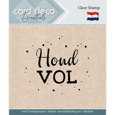 Card Deco Clear Stamp Houd Vol (CDECS039) Card Deco Clear Stamp Houd Vol (CDECS039)