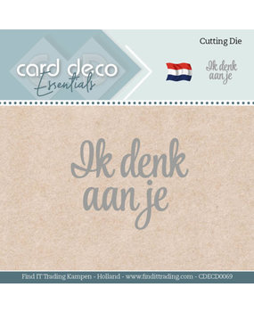 Card Deco Snijmal Ik Denk Aan Je (CDECD0069)