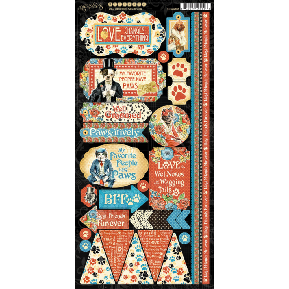 Graphic 45 Well Groomed Stickers (4502269) Graphic 45 Well Groomed Stickers (4502269)