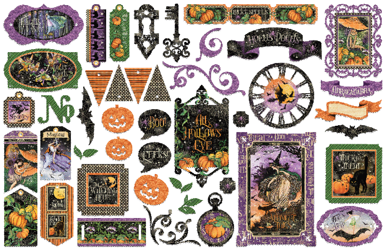 Graphic 45 Midnight Tales Die-cut Assortment (4502288) Graphic 45 Midnight Tales Die-cut Assortment (4502288)