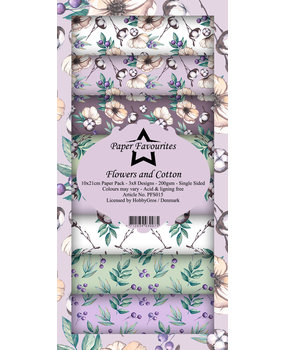Paper Favourites Flowers and Cotton Slimline Paper Pack (PFS015)