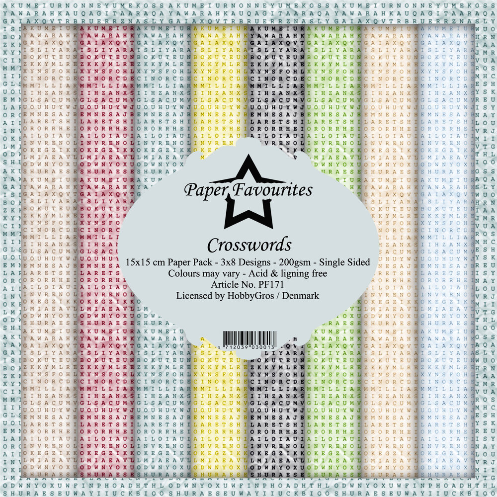 Paper Favourites Crosswords 6x6 Inch Paper Pack (PF171)