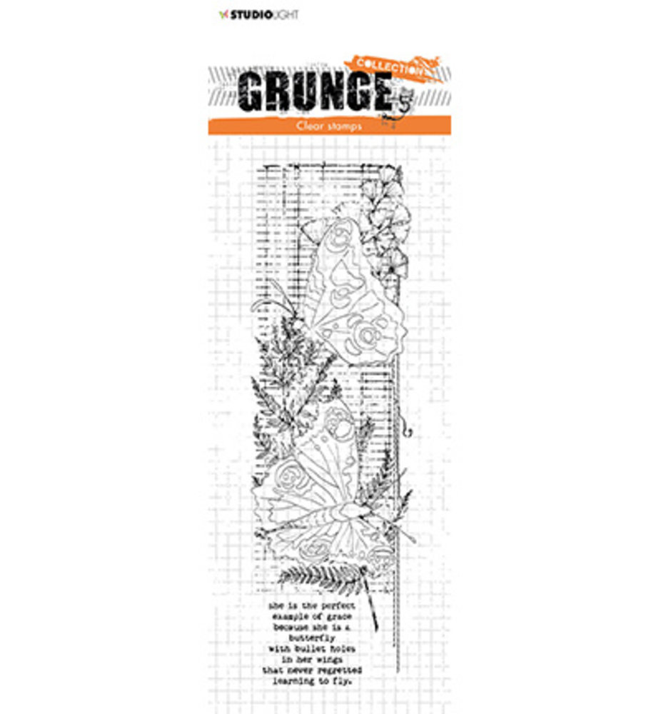Studio Light Grunge Clear Stamp Butterflies Grunge Collection nr.40 (SL-GR-STAMP40) Studio Light Grunge Clear Stamp Butterflies Grunge Collection nr.40 (SL-GR-STAMP40)