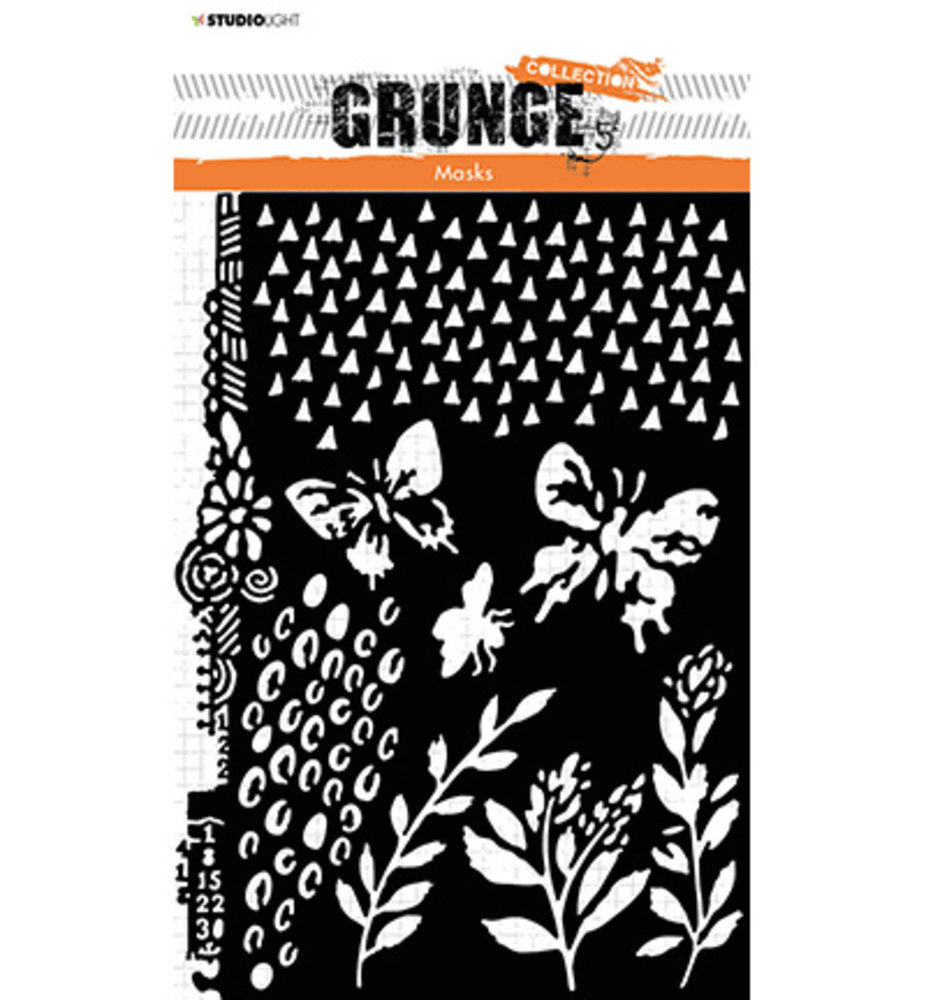 Studio Light Grunge A5 Masking Stencil Grunge Collection nr.18 (SL-GR-MASK18) Studio Light Grunge A5 Masking Stencil Grunge Collection nr.18 (SL-GR-MASK18)