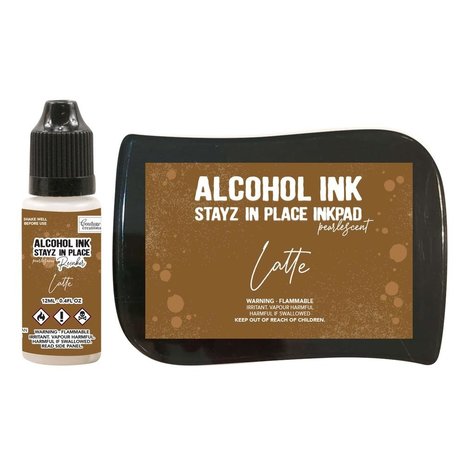 Couture Creations Stayz in Place Alcohol Ink Pearlescent Latte Pad+Reinker (CO728172) Couture Creations Stayz in Place Alcohol Ink Pearlescent Latte Pad+Reinker (CO728172)