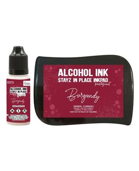 Couture Creations Stayz in Place Alcohol Ink Pearlescent Burgundy Pad+Reinker (CO728174) Couture Creations Stayz in Place Alcohol Ink Pearlescent Burgundy Pad+Reinker (CO728174)