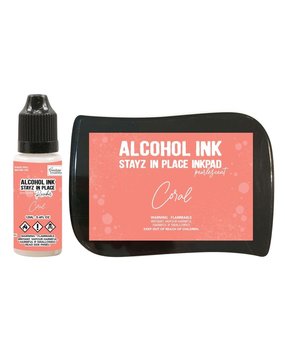 Couture Creations Stayz in Place Alcohol Ink Pearlescent Coral Pad+Reinker (CO728175) Couture Creations Stayz in Place Alcohol Ink Pearlescent Coral Pad+Reinker (CO728175)