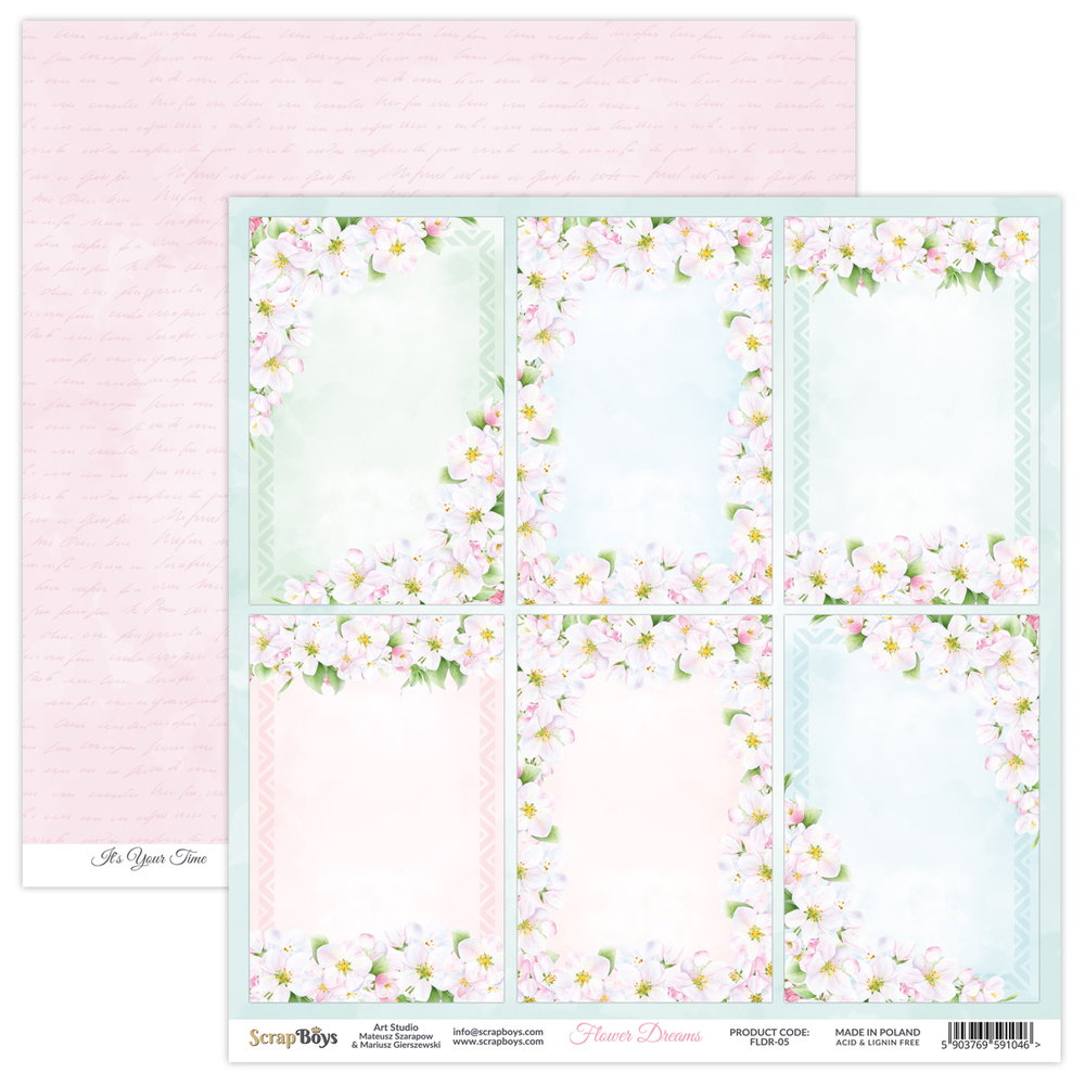 ScrapBoys Flower Dreams 8x8 Inch Paper Pad (FLDR-10)