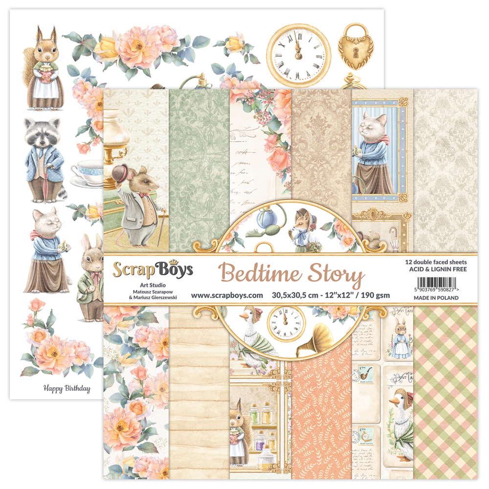 ScrapBoys Bedtime Story 12x12 Inch Paper Set (BEST-06)