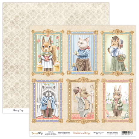 ScrapBoys Bedtime Story 12x12 Inch Paper Set (BEST-06)