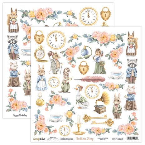 ScrapBoys Bedtime Story 12x12 Inch Paper Set (BEST-06)