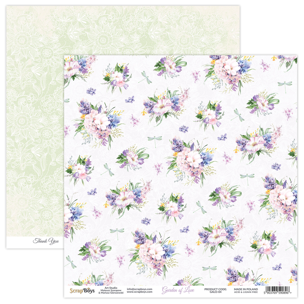 ScrapBoys Garden of Love 12x12 Inch Paper Set (GALO-06) ScrapBoys Garden of Love 12x12 Inch Paper Set (GALO-06)