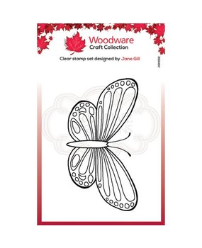 Woodware Singles Mini Wings Common Blue Clear Stamp (JGM012)