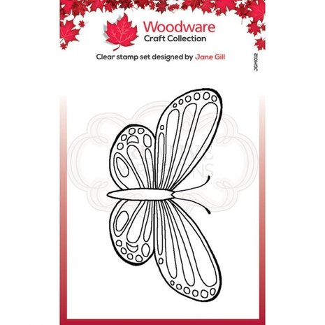 Woodware Singles Mini Wings Common Blue Clear Stamp (JGM012)