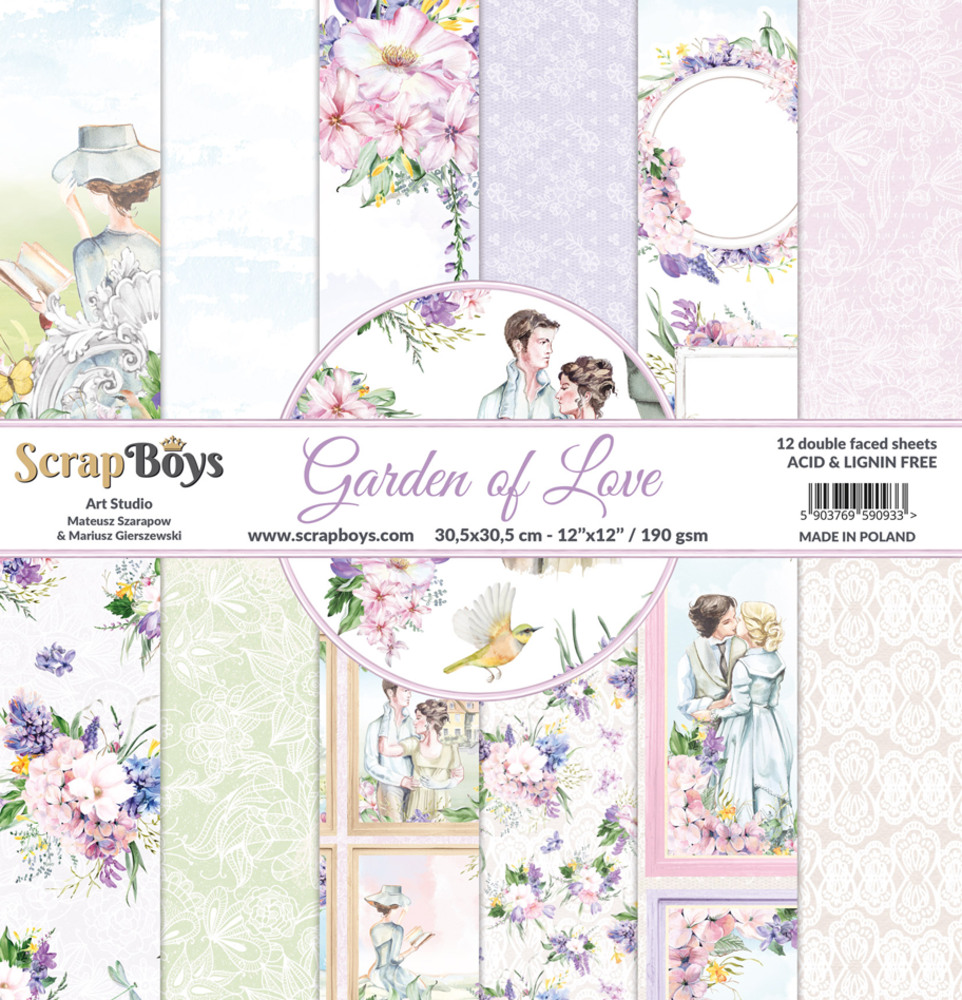 ScrapBoys Garden of Love 12x12 Inch Paper Set (GALO-06) ScrapBoys Garden of Love 12x12 Inch Paper Set (GALO-06)