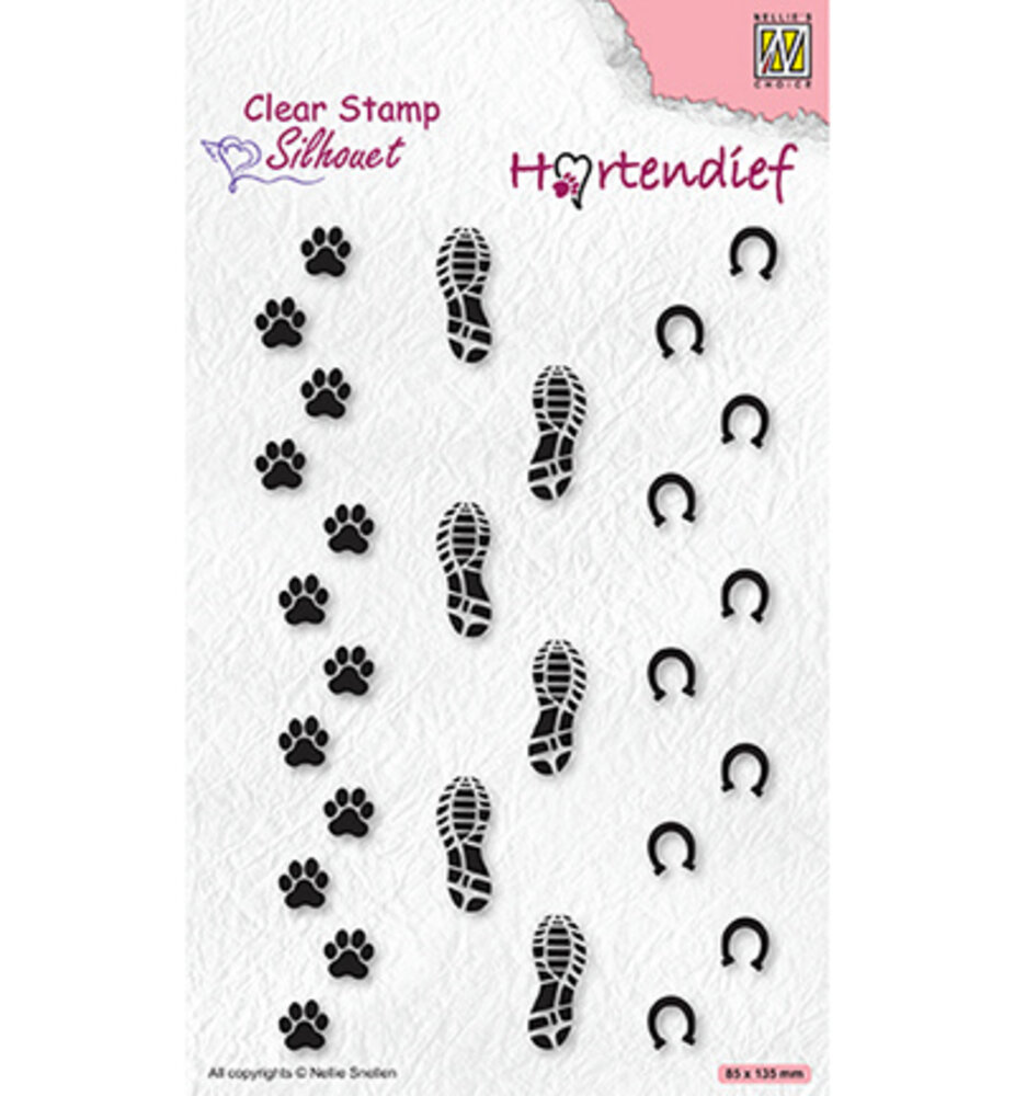 Nellie Snellen Clear Stamp Footprints (SIL095)