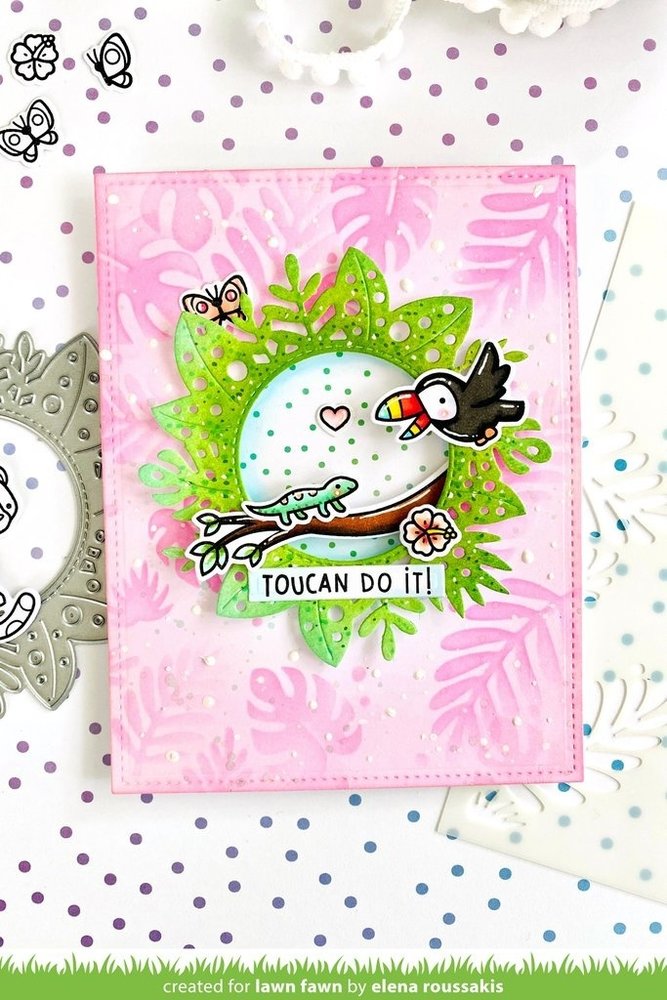 Lawn Fawn Tropical Leaves Stencils (LF2625) Lawn Fawn Tropical Leaves Stencils (LF2625)