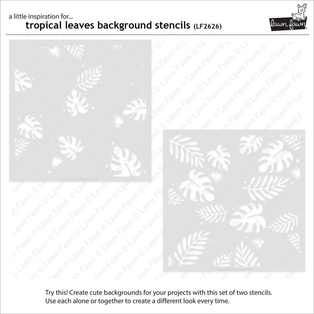 Lawn Fawn Tropical Leaves Background Stencils (LF2626) Lawn Fawn Tropical Leaves Background Stencils (LF2626)