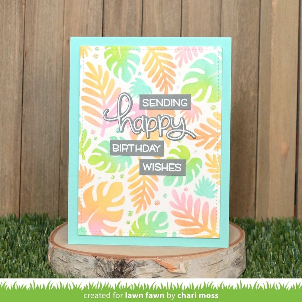 Lawn Fawn Tropical Leaves Background Stencils (LF2626) Lawn Fawn Tropical Leaves Background Stencils (LF2626)