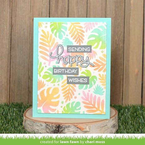 Lawn Fawn Tropical Leaves Background Stencils (LF2626) Lawn Fawn Tropical Leaves Background Stencils (LF2626)