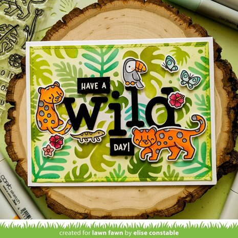 Lawn Fawn Tropical Leaves Background Stencils (LF2626) Lawn Fawn Tropical Leaves Background Stencils (LF2626)