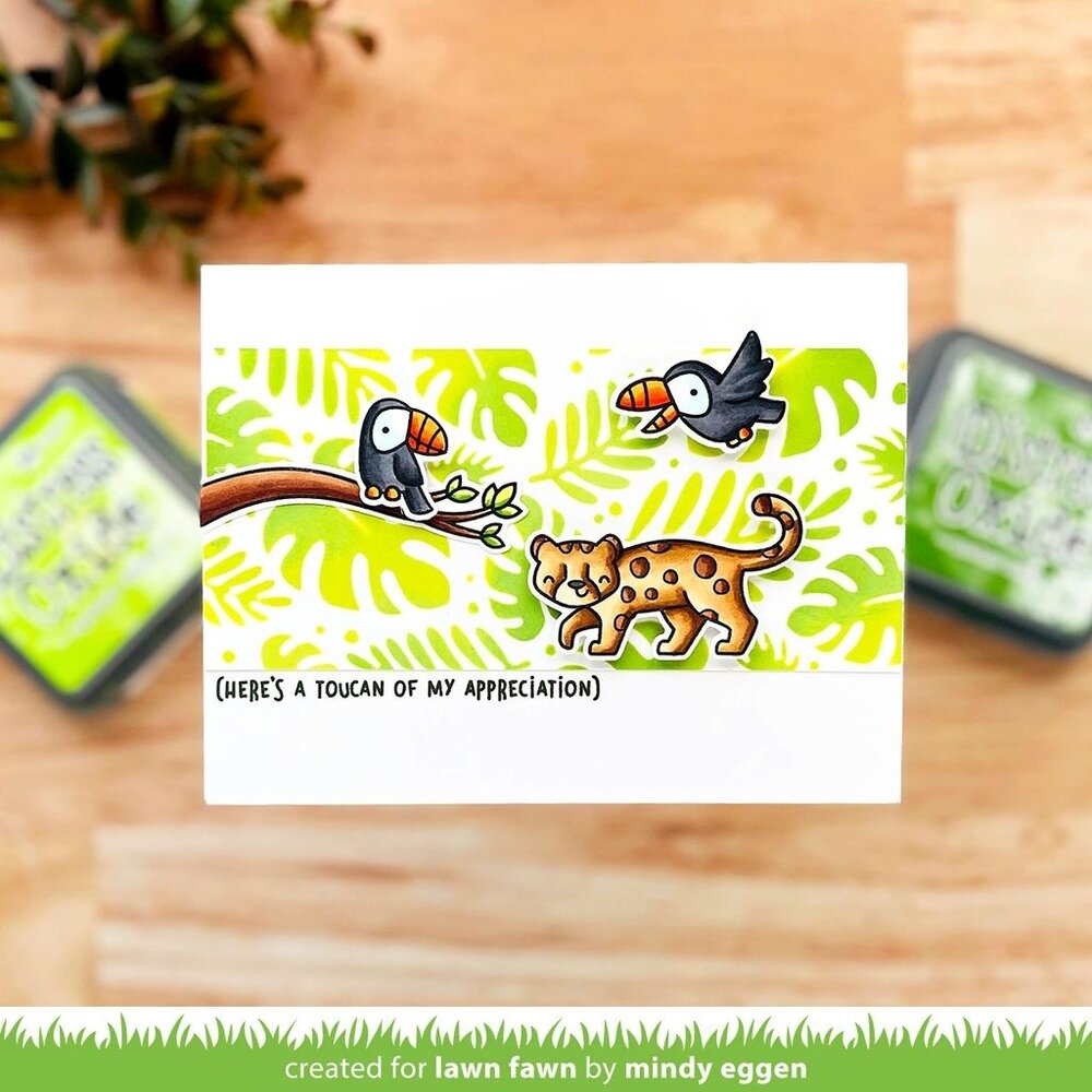 Lawn Fawn Tropical Leaves Background Stencils (LF2626) Lawn Fawn Tropical Leaves Background Stencils (LF2626)