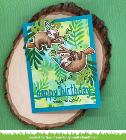 Lawn Fawn Tropical Leaves Background Stencils (LF2626) Lawn Fawn Tropical Leaves Background Stencils (LF2626)