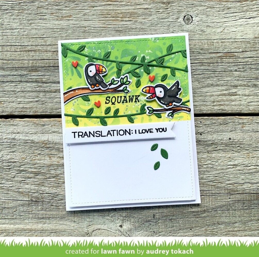 Lawn Fawn Tropical Leaves Background Stencils (LF2626) Lawn Fawn Tropical Leaves Background Stencils (LF2626)