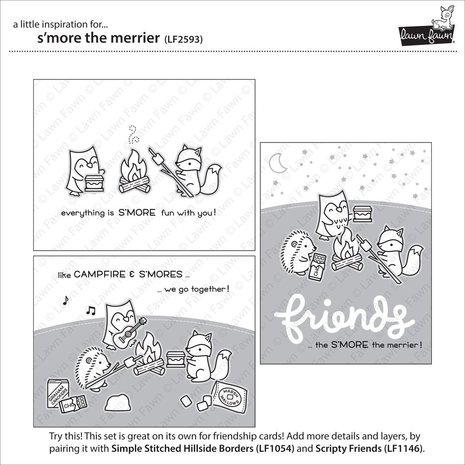 Lawn Fawn S'more the Merrier Clear Stamps (LF2593)