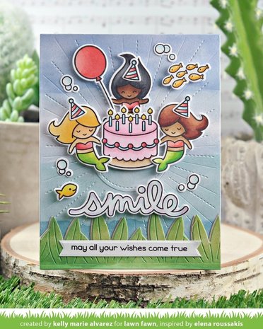 Lawn Fawn Mermaid for You Flip-Flop Clear Stamps (LF2595)