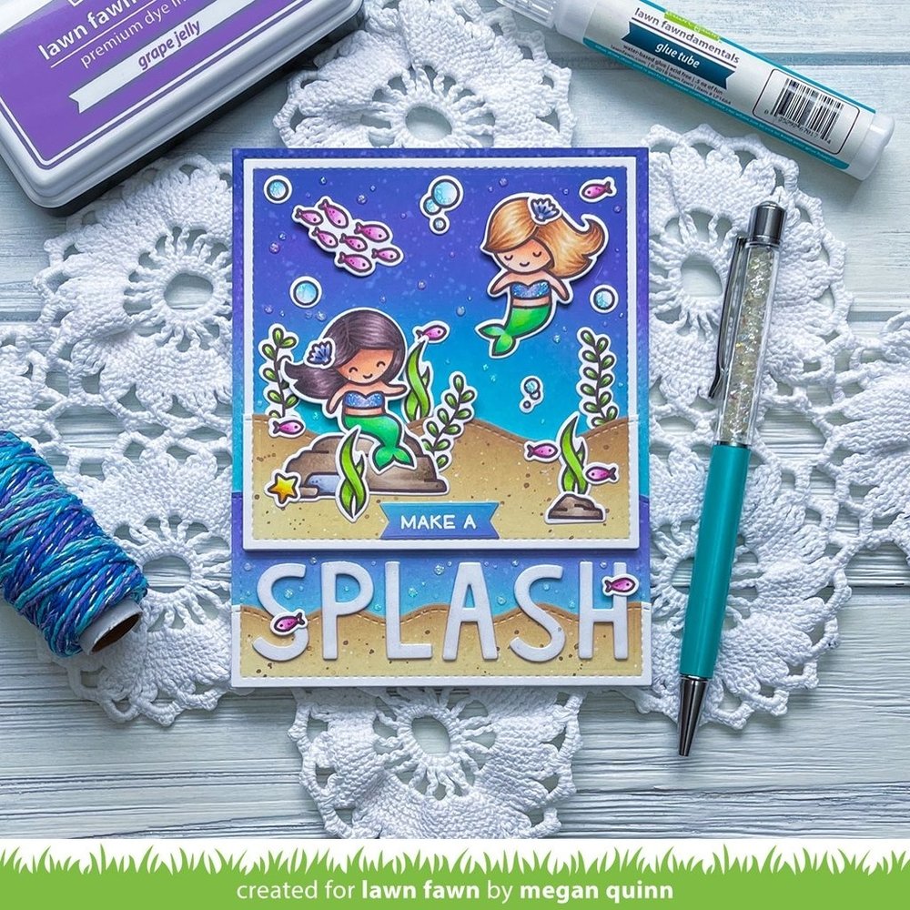 Lawn Fawn Mermaid for You Flip-Flop Clear Stamps (LF2595)