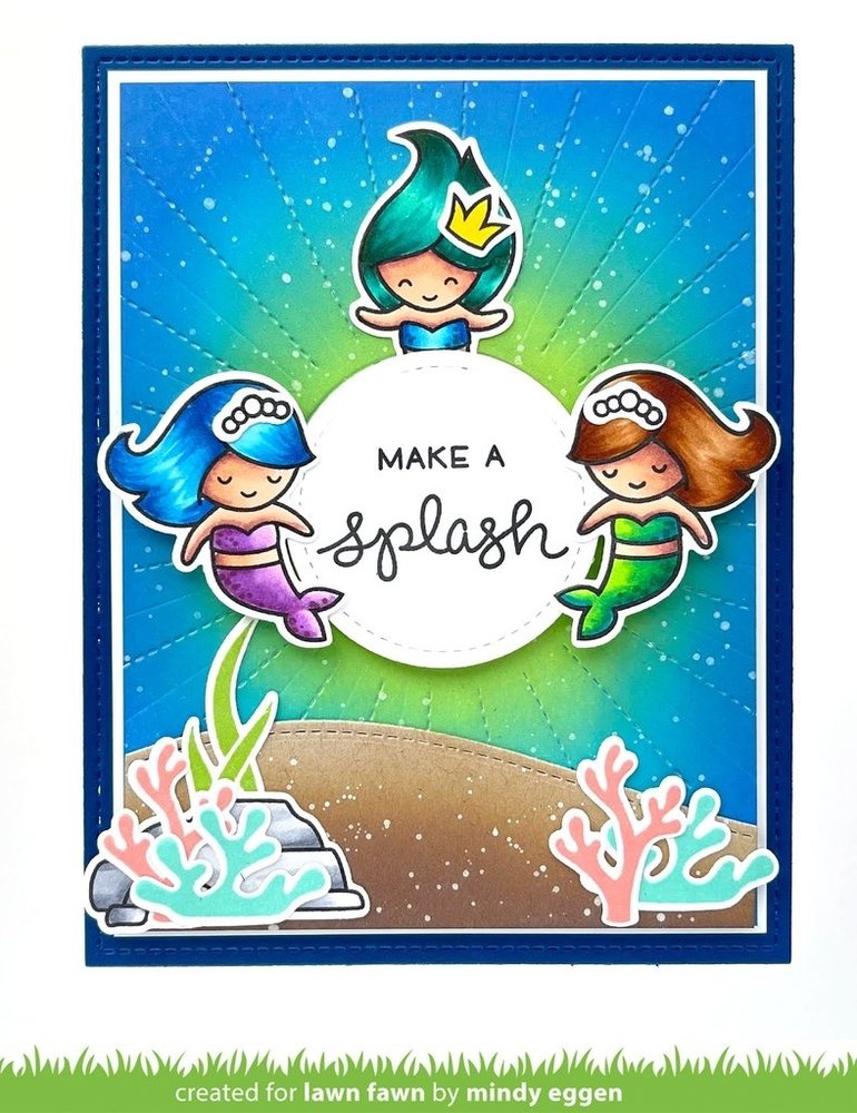 Lawn Fawn Mermaid for You Flip-Flop Clear Stamps (LF2595)