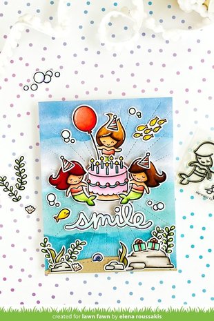 Lawn Fawn Mermaid for You Flip-Flop Clear Stamps (LF2595)