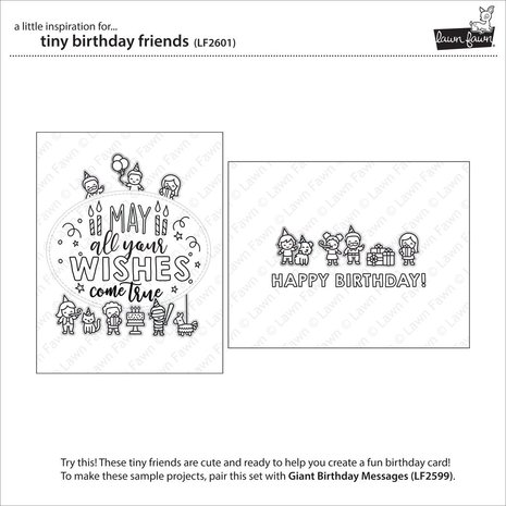 Lawn Fawn Tiny Birthday Friends Clear Stamps (LF2601) Lawn Fawn Tiny Birthday Friends Clear Stamps (LF2601)