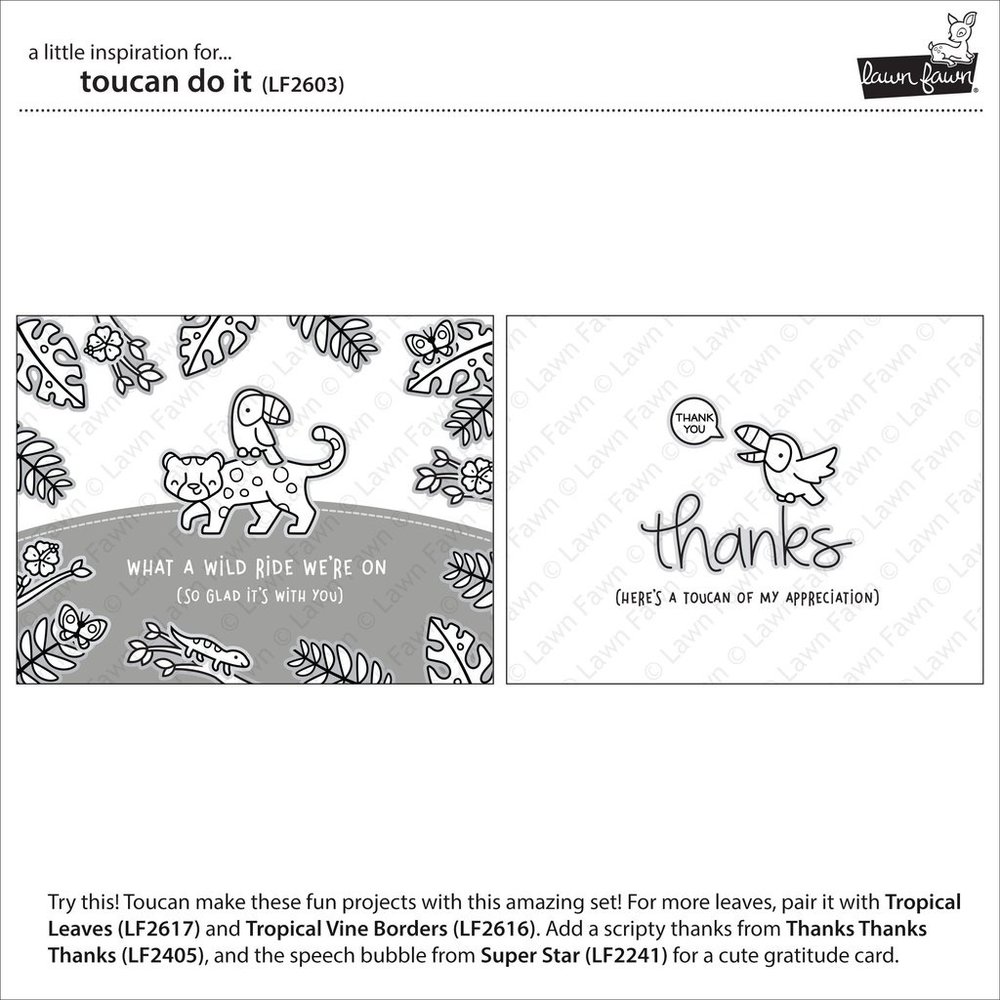 Lawn Fawn Toucan Do It Clear Stamps (LF2603) Lawn Fawn Toucan Do It Clear Stamps (LF2603)