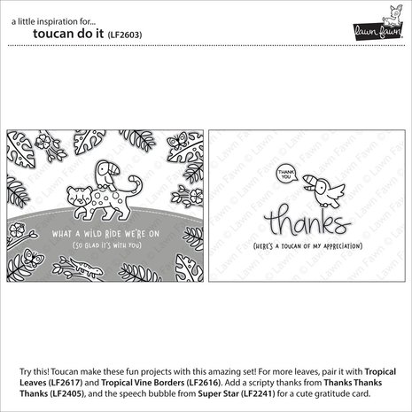 Lawn Fawn Toucan Do It Clear Stamps (LF2603) Lawn Fawn Toucan Do It Clear Stamps (LF2603)