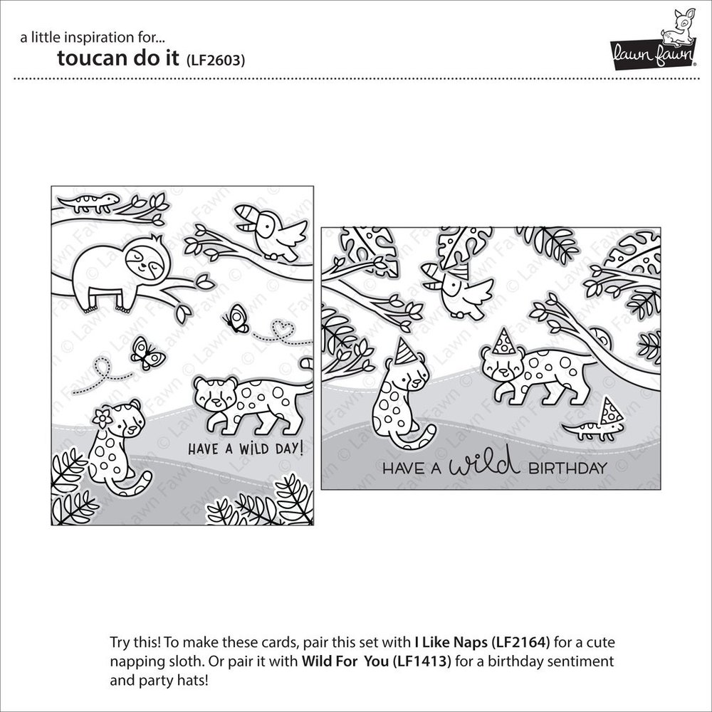 Lawn Fawn Toucan Do It Clear Stamps (LF2603) Lawn Fawn Toucan Do It Clear Stamps (LF2603)