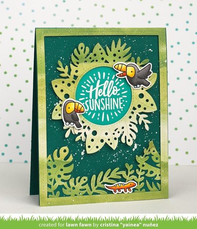 Lawn Fawn Magic Iris Tropical Leaves Add-On Dies (LF2614) Lawn Fawn Magic Iris Tropical Leaves Add-On Dies (LF2614)