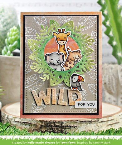 Lawn Fawn Magic Iris Tropical Leaves Add-On Dies (LF2614) Lawn Fawn Magic Iris Tropical Leaves Add-On Dies (LF2614)