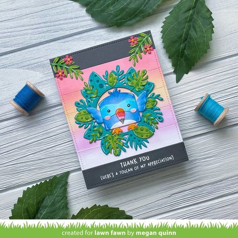 Lawn Fawn Magic Iris Tropical Leaves Add-On Dies (LF2614) Lawn Fawn Magic Iris Tropical Leaves Add-On Dies (LF2614)