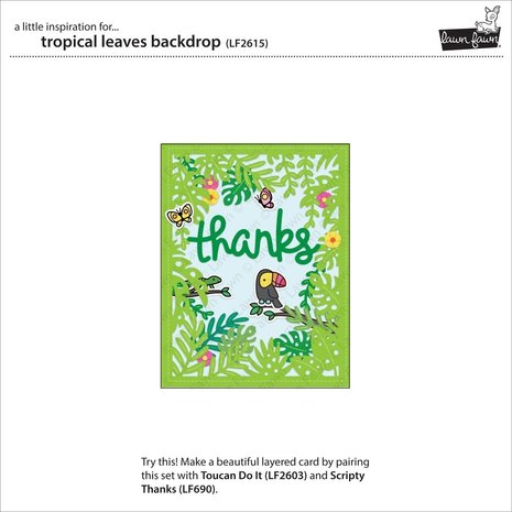 Lawn Fawn Tropical Leaves Backdrop Dies (LF2615)