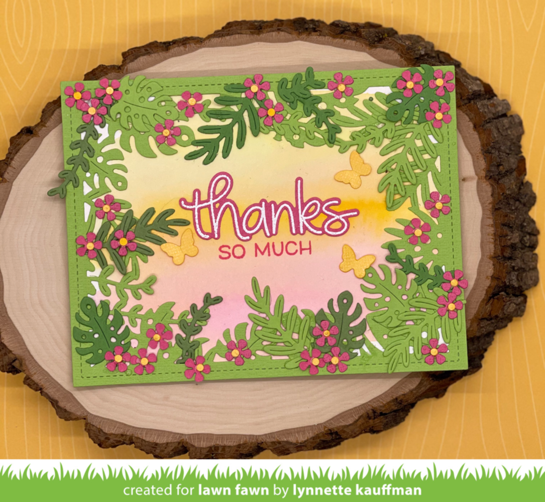 Lawn Fawn Tropical Leaves Backdrop Dies (LF2615)