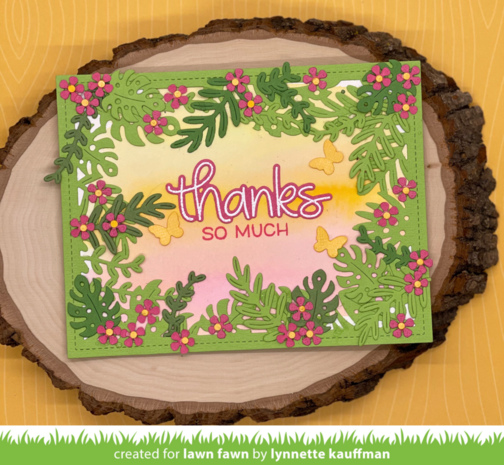 Lawn Fawn Tropical Leaves Backdrop Dies (LF2615)