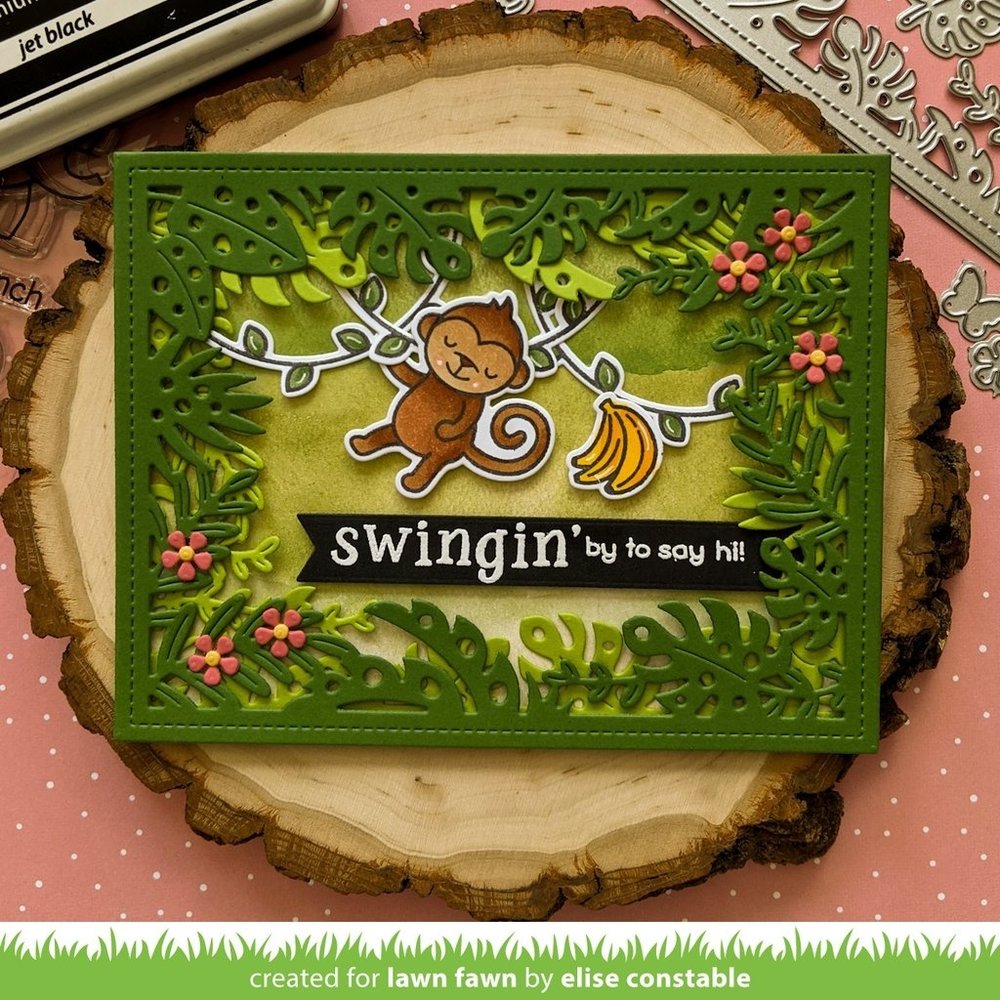 Lawn Fawn Tropical Leaves Backdrop Dies (LF2615)