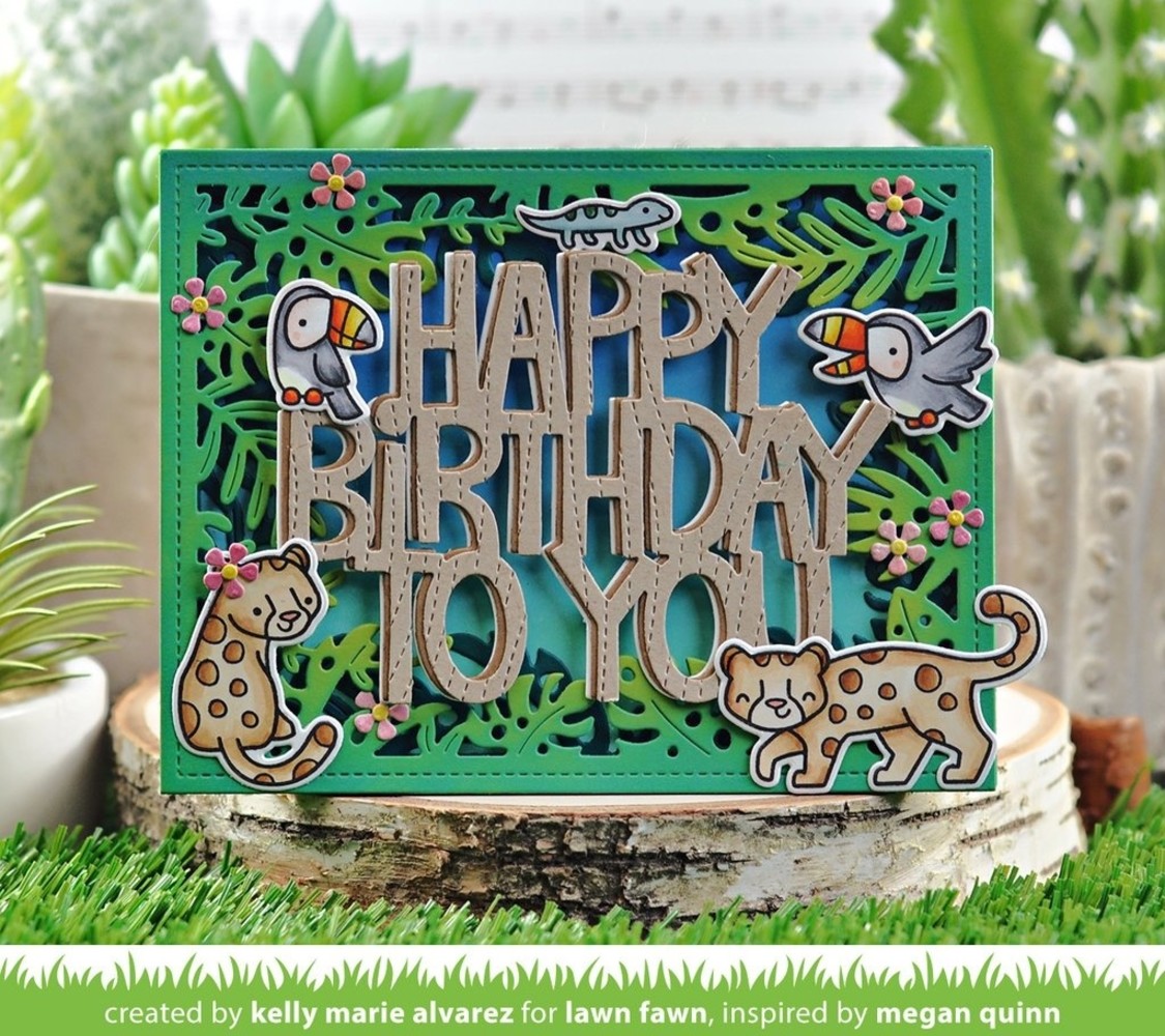 Lawn Fawn Tropical Leaves Backdrop Dies (LF2615)