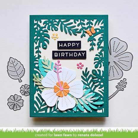 Lawn Fawn Tropical Leaves Backdrop Dies (LF2615)