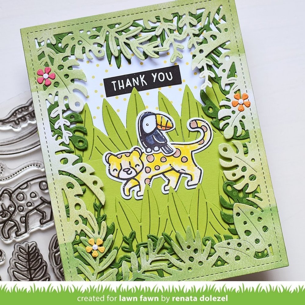 Lawn Fawn Tropical Leaves Backdrop Dies (LF2615)